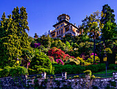 Villa in a garden in Stresa, Lake Maggiore; Piedmont; Italy