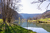 Danube valley near Neumühle, Hausen im Tal, Upper Danube Nature Park in the Swabian Jura, Baden-Württemberg, Germany