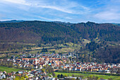 Fridingen an der Donau, view from the Rissefels, Upper Danube Nature Park in the Swabian Jura, Baden-Württemberg, Germany
