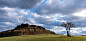 Cumulus clouds after the storm, Tafekberg Pfaffenstein, Pfaffendorf, Saxony, Germany