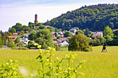 Kirkel und Burg Kirkel, Saarpfalz-Kreis im Saarland in Deutschland
