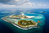 Kandooma holiday island and Guraidhoo local island, South Male Atoll, Indian Ocean, Maldives
