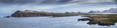 Panorama of the coast at Dingle Peninsula. View from Clogher Head. Graigue, Dunurlin, County Kerry, Ireland.