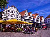 At the market square in Soest, North Rhine-Westphalia, Germany