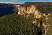 Evans Lookout und Wasserfälle, Grose Valley, Blue Mountains National Park, NSW, Austra