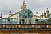 Statues on top of Covent Garden Market, London