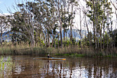 Teenage girl kayaker on the Klein River, South Africa