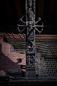 Handicrafts, Carving at Temple, Durbar Square, Patan, Nepal, Himalayas, Asia