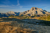 Tofanen and Hohe Gaisl from Strudelkopf, Dolomites, UNESCO World Natural Heritage Dolomites, South Tyrol, Italy