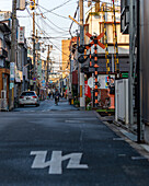 Straßenszene in Osaka, Japan, Asien