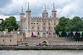 Tower of London, River Thames, London, UK