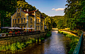 Historisches Restaurant am Tepl (Teplá) und dem Goetheweg (Goethová Stezka) in Karlsbad (Karlovy Vary), Tschechische Republik