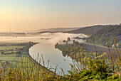 Early morning view of the Elbe valley from the Boselspitze, Saxony, Germany