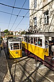 One of the famous funiculars in Lisbon, Portugal