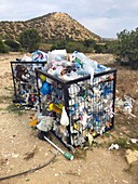 Waste on Golden Beach. North Cyprus,Karpass Peninsula.