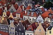 Danzig, Polen Der Blick über die Stadt von der Dachterrasse der Marienkirche, eine beliebte Touristenattraktion.