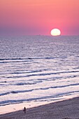 Sunset at Matalascanas beach,Huelva Province,Andalusia,Spain