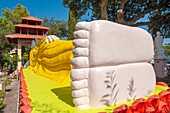 Reclining Buddha in the park of pagoda Hong Hien,Frejus,Var,Provence-Alpes-Cote d`Azur,France,Europe.
