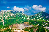Mountain view of Tateyama in Toyama,Japan. Toyama is one of the important cities in Japan for cultures and business markets.