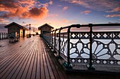 Sunrise captured from the Victorian Pier at Penarth in South Wales.