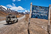 Tadschikistan,Zentralasien,Gorno Badakhshan,der Pamir,Wakhan-Tal,der Pamir Autobahn, der höchste Pass Ak Baital 4655m.