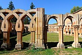 Romanischer Kreuzgang von San Juan de Duero. Soria. Kastilien und León. Spanien