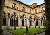 Cloister of Cathedral of San Salvador in Oviedo,Asturias,Spain.