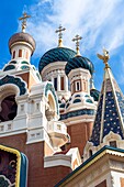 France. Alpes-Maritimes Nice. The Russian Orthodox Cathedral Saint Nicolas (opened in 1912).