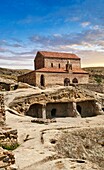 Medieval Christian Basilica,Uplistsikhe (Lords Fortress) troglodyte cave city,near Gori,Shida Kartli,Georgia. UNESCO World Heritage Tentative List.