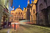Nightscape in Perigueux,New Aquitaine,Dordogne France on December 7,2018: Perigueux's wonderful Byzantine cathedral by night.