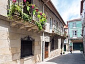 Architektur beliebt. Tui. Pontevedra. Galicien. Spanien.