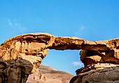 Um Fruth Rock Bridge, Wadi Rum, Gouvernement Aqaba, Jordanien.