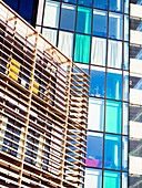 Apartments building facade in Bethnal Green Rd in Shoreditch - London,England.