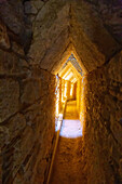 ancient tunnel of the Eupalinus for water supply at Pythagorion on the island of Samos in Greece