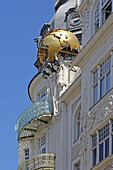 Detail in einer Fassade in der Löwengasse, Wien, Österreich