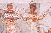Details of fresco paintings, Heraklion Archaeological Museum, Crete island, Greek Islands, Greece, Europe