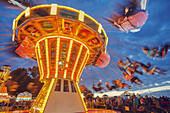 The merry-go-round at Camp Bestival, an annual family-friendly music festival, held in July, Lulworth, Dorset, England, United Kingdom, Europe