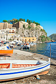Marina Corta harbour, Lipari Town, Lipari Island, Aeolian Islands, UNESCO World Heritage Site, Sicily, Italy, Mediterranean, Europe