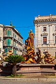 Fountain of Diana, Ortigia, Siracusa, Sicily, Italy, Europe