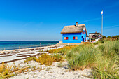Holiday homes on the beach on the Graswarder peninsula near Heiligenhafen, Schleswig-Holstein, Germany