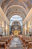 Die alte Basilika, Heiligtum von Oropa, Biella, Piemont, Italien, Europa