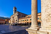City Hall, Piazza del Popolo, Ascoli Piceno, Marche, Italy, Europe