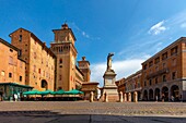 Schloss Estense, Ferarra, UNESCO-Weltkulturerbe, Emilia-Romagna, Italien, Europa
