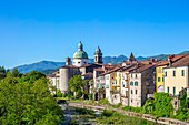View from the North-East, Pontremoli, Massa-Carrara, Tuscany, Italy, Europe
