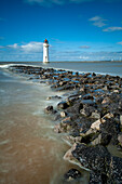 Perch Rock Lighthouse, New Brighton, Cheshire, England, Vereinigtes Königreich, Europa