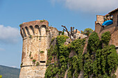 San Gimignano, historische Stadtmauer, Toskana, Italien