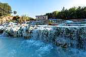 Terme di Saturnia, Cascate del Molino, waterfall, thermal spring, sulphurous thermal water, Saturnia, Province of Grosseto, Tuscany, Italy