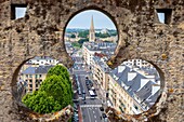 view of the saint-pierre church from the saint-jean church, caen, calvados, normandy, france