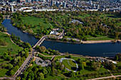 Großbritannien, London, Luftaufnahme des Hyde Park und der Serpentine