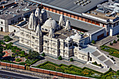 UK, London, Aerial view of Neasden Temple